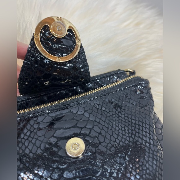 Michael Korrs  Blk. Python Embossed Mini Crossbody Bag - Picture 13 of 17